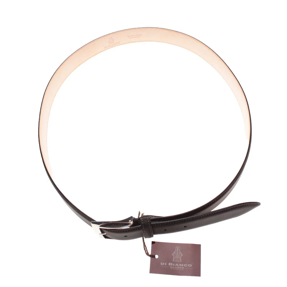 Di Bianco NWT Cut to Size Dress Belt In Solid Brown Leather One Size